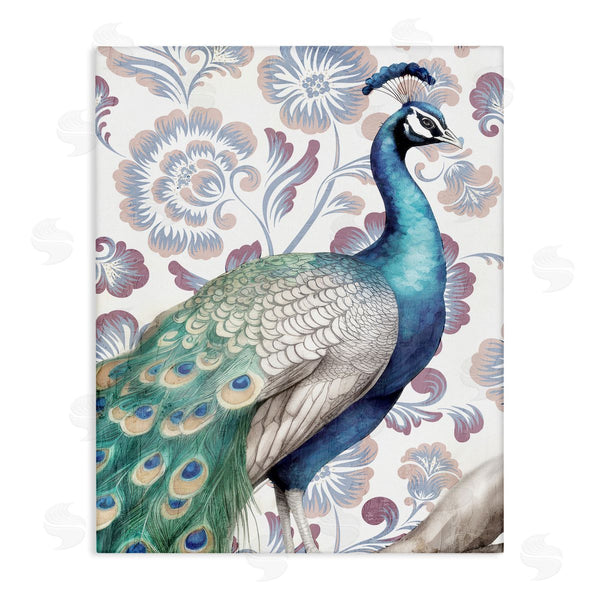 stupell industries Kim Allen | Peacock on Vintage Florals Wall Art