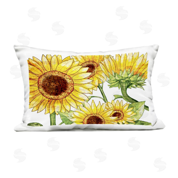 Stupell Industries Kim Allen | Peeking Sunflower Blooms Printed Throw Pillow