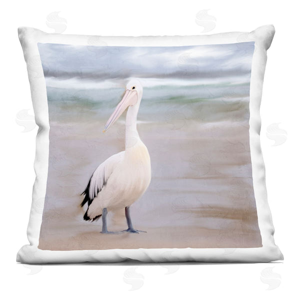 stupell industries Kim Allen | Pelican Walk Bird Portrait Printed Throw Pillow