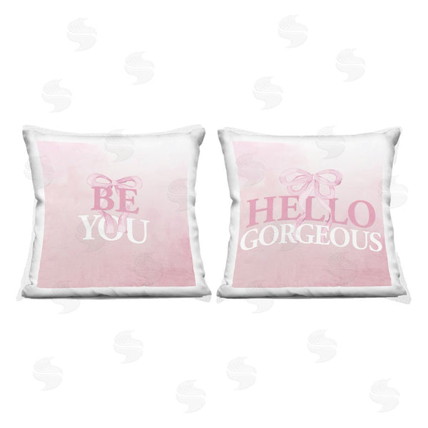 stupell industries Kim Allen | Pink Feminine Empowerments Printed Throw Pillow