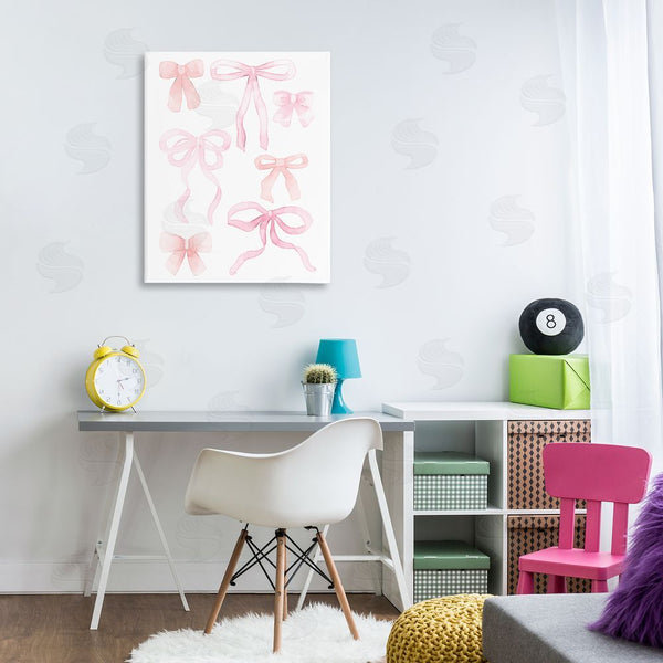 Stupell Industries Kim Allen | Pink Watercolor Bows Wall Art