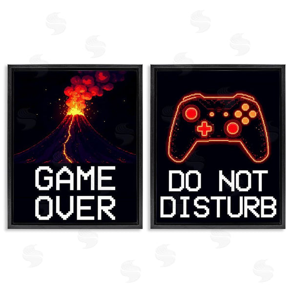 Stupell Industries Kim Allen | Pixel Game Sentiments Wall Art