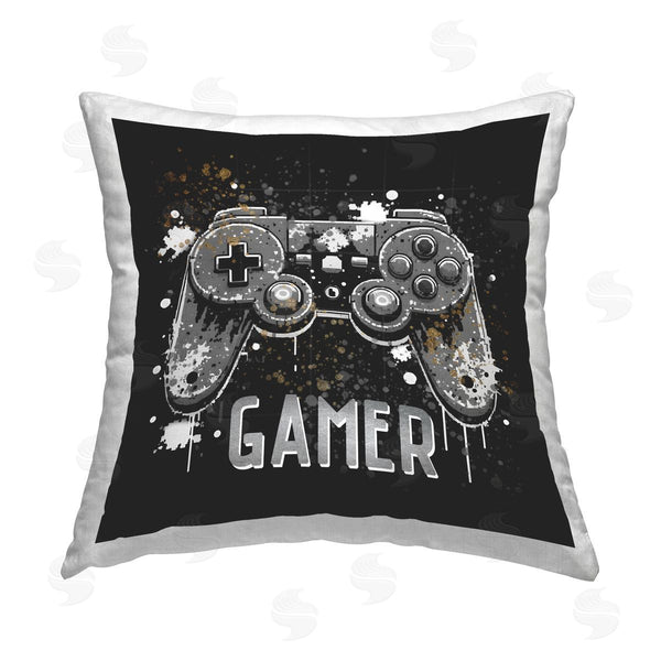 stupell industries Kim Allen | Pixel Style Gamer Printed Throw Pillow
