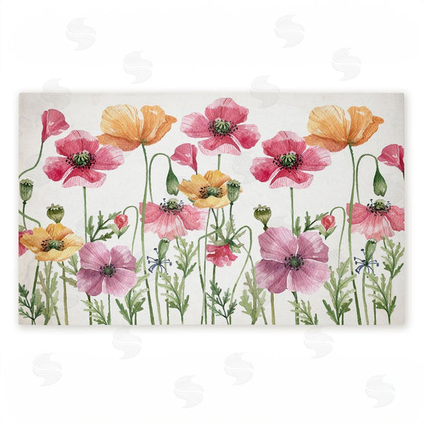 stupell industries Kim Allen | Poppy Place Flower Garden Non-Woven Door Mat