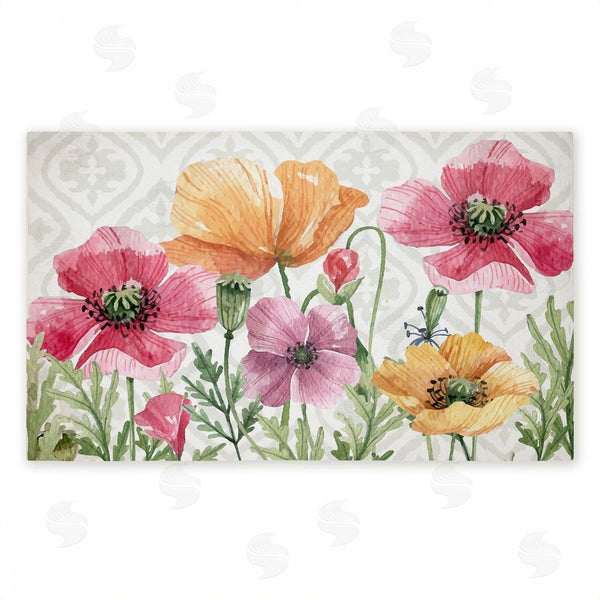 stupell industries Kim Allen | Poppy Place on Geometric Non-Woven Door Mat