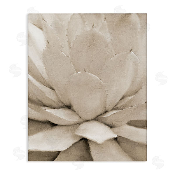stupell industries Kim Allen | Prickly Agave Plant Monochromatic Beige Desert Succulent Wall Art
