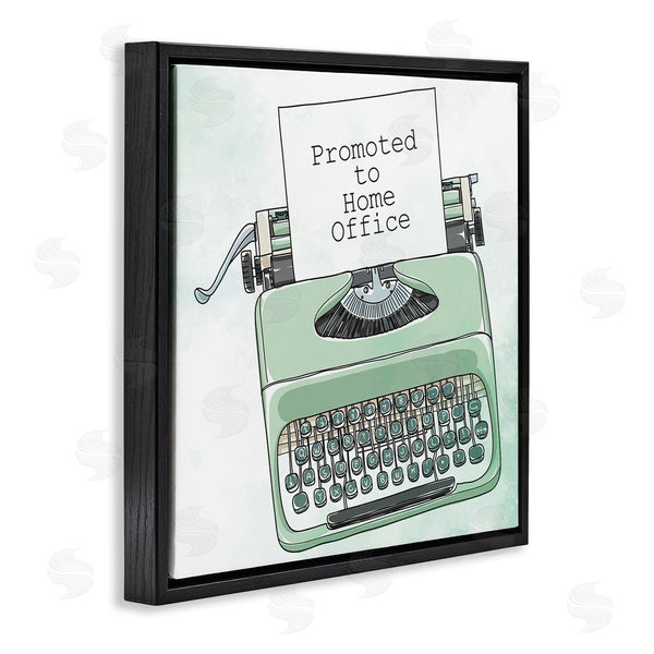 Stupell Industries Kim Allen | Promoted To Home Quote Green Watercolor Typewriter Wall Art