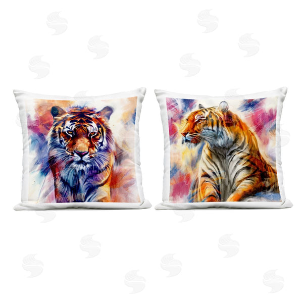 Stupell Industries Kim Allen | Prowling Jungle Tigers Printed Throw Pillow Set
