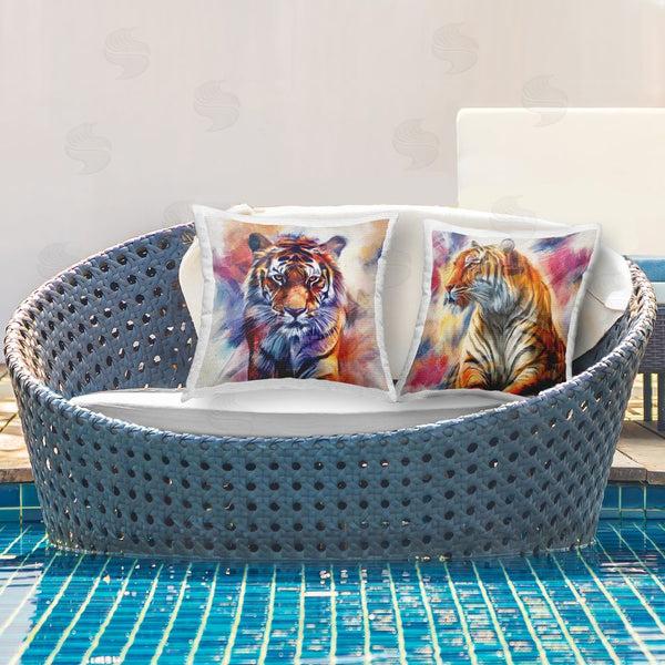 Stupell Industries Kim Allen | Prowling Jungle Tigers Printed Throw Pillow Set
