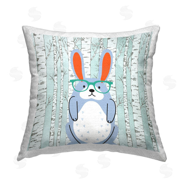 Stupell Industries Kim Allen | Rabbit & Birch Trees Printed Throw Pillow