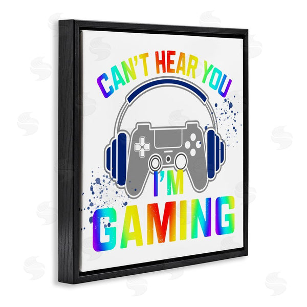 Stupell Industries Kim Allen | Rainbow Can't Hear You Gaming Wall Art