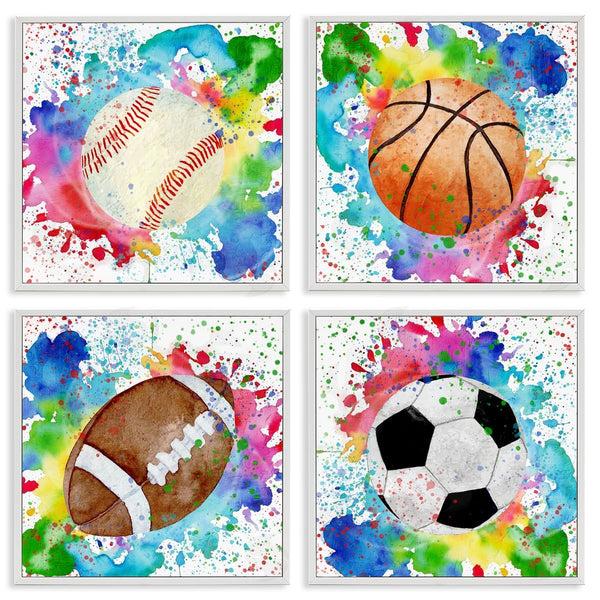 Stupell Industries Kim Allen | Rainbow Splatter Baseball Wall Art