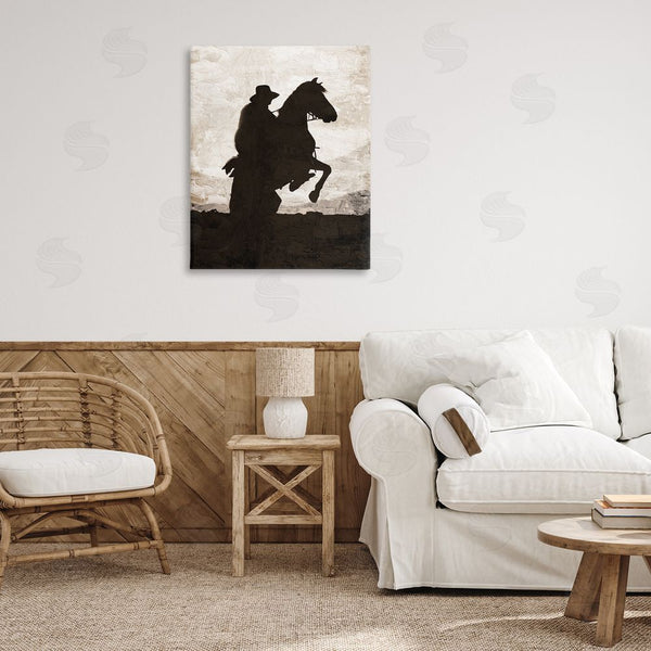 Stupell Industries Kim Allen | Rearing Horse & Cowboy Wall Art