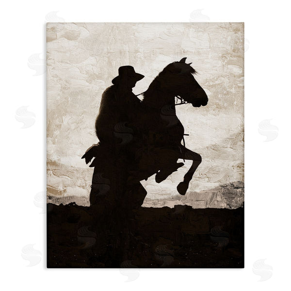stupell industries Kim Allen | Rearing Horse & Cowboy Wall Art