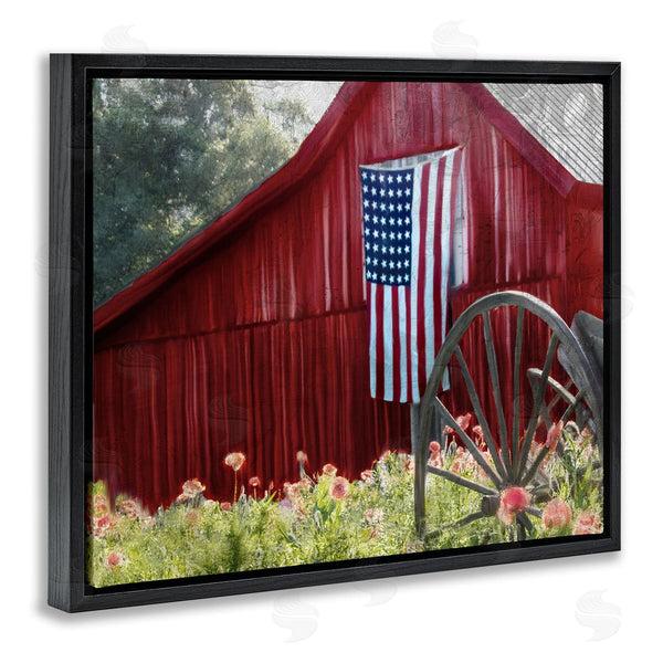 Stupell Industries Kim Allen | Red Barn With American Flag