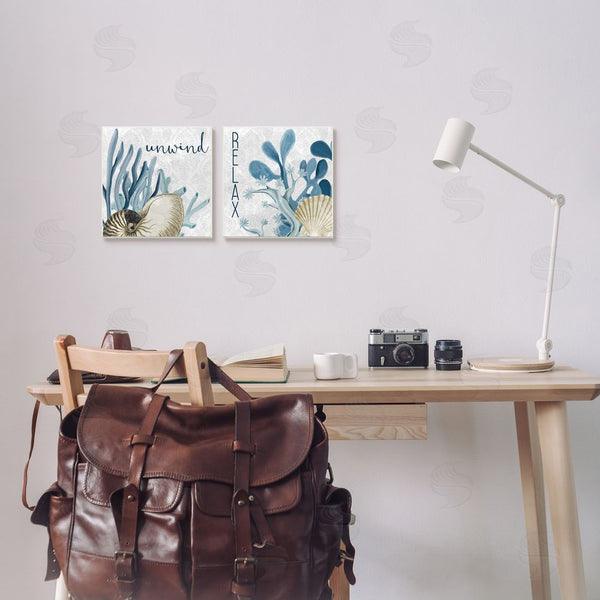 Stupell Industries Kim Allen | Relax And Unwind Nautical Sentiments Wall Art