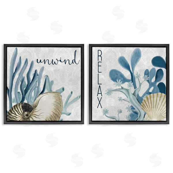 Stupell Industries Kim Allen | Relax And Unwind Nautical Sentiments Wall Art