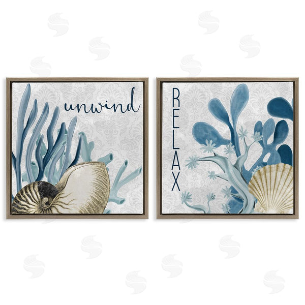 Stupell Industries Kim Allen | Relax And Unwind Nautical Sentiments Wall Art