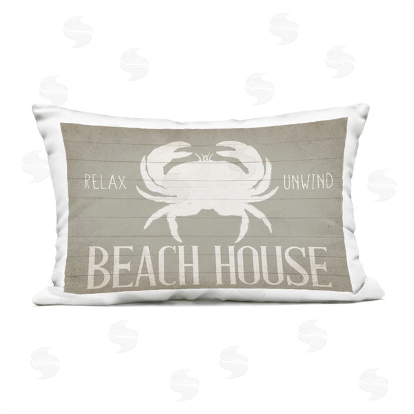 Stupell Industries Kim Allen | Relax Unwind Beach House Printed Throw Pillow