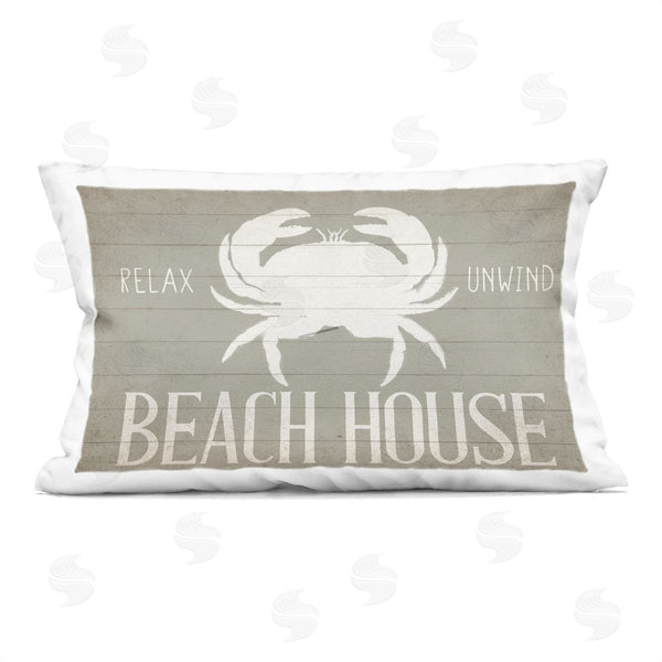 stupell industries Kim Allen | Relax Unwind Beach House Printed Throw Pillow