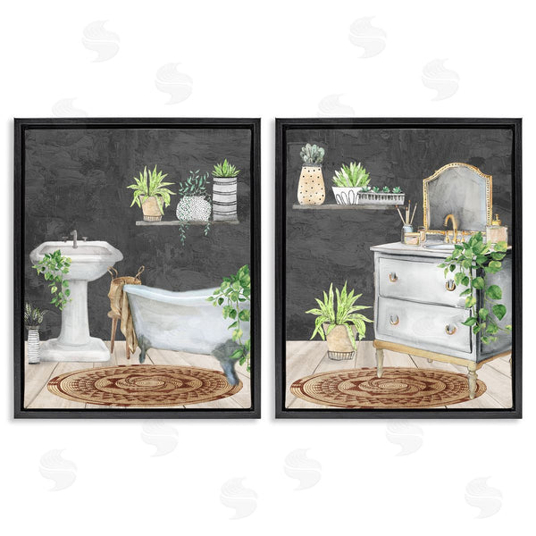 Stupell Industries Kim Allen | Relaxed Greens Bath Interior