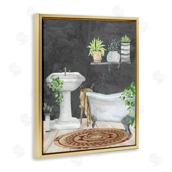 Stupell Industries Kim Allen | Relaxed Greens Bath Scene