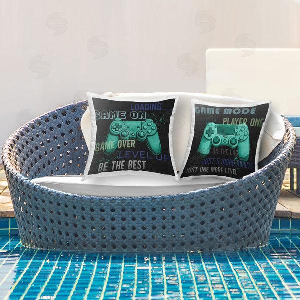 Stupell Industries Kim Allen | Retro Gaming Phrases Controllers Printed Throw Pillow Set