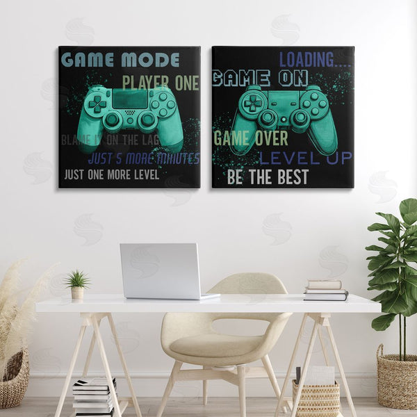 Stupell Industries Kim Allen | Retro Gaming Phrases Controllers Wall Art