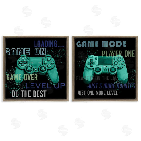 Stupell Industries Kim Allen | Retro Gaming Phrases Controllers Wall Art