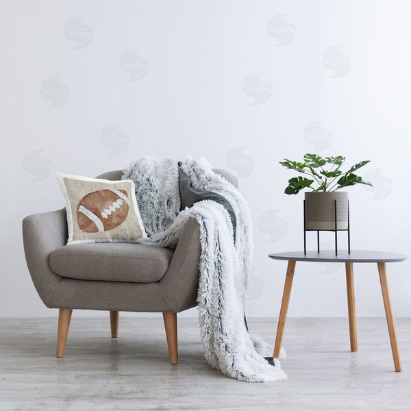 Stupell Industries Kim Allen | Rustic American Football Printed Throw Pillow