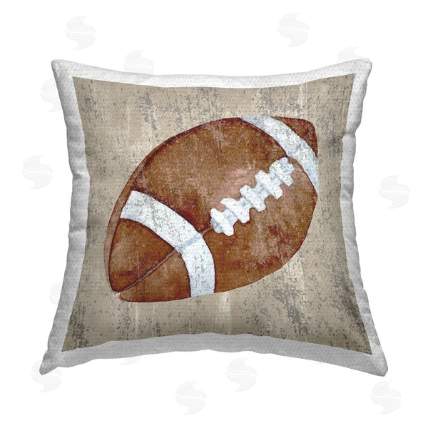 Stupell Industries Kim Allen | Rustic American Football Printed Throw Pillow