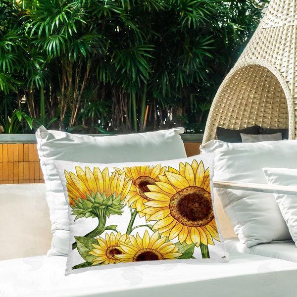 Stupell Industries Kim Allen | Rustic Bloom Sunflowers Printed Throw Pillow
