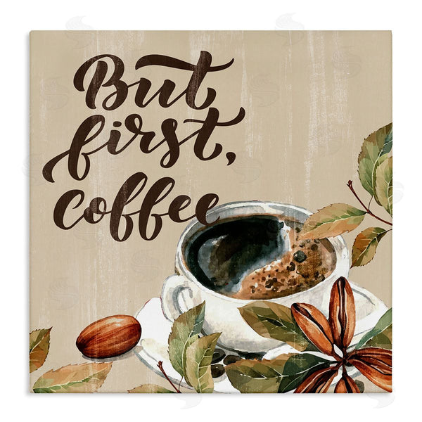 stupell industries Kim Allen | Rustic But First Coffee Wall Art