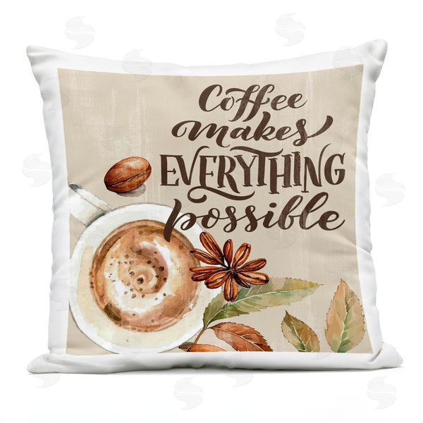Stupell Industries Kim Allen | Rustic Coffee Makes Possible Printed Throw Pillow