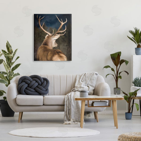 Stupell Industries Kim Allen | Rustic Dark Deer Portrait Wall Art