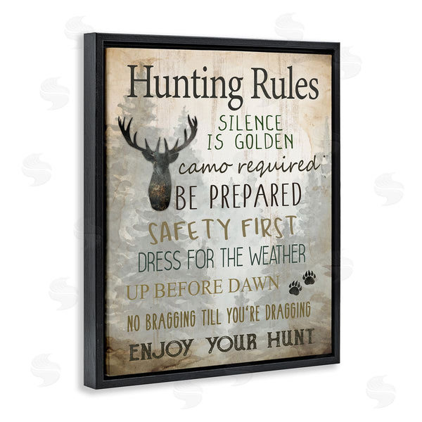 Stupell Industries Kim Allen | Rustic Hunting Rules Wall Art