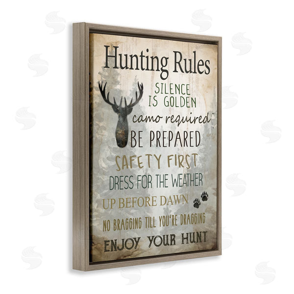 Stupell Industries Kim Allen | Rustic Hunting Rules Wall Art