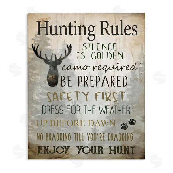 stupell industries Kim Allen | Rustic Hunting Rules Wall Art