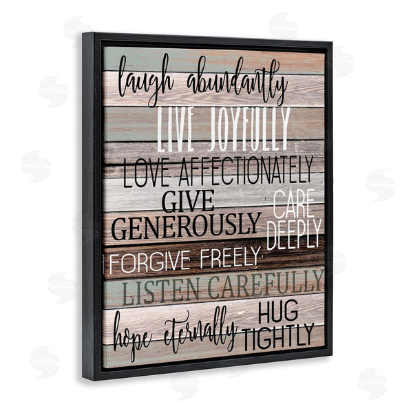 Stupell Industries Kim Allen | Rustic Live Joyfully Phrases