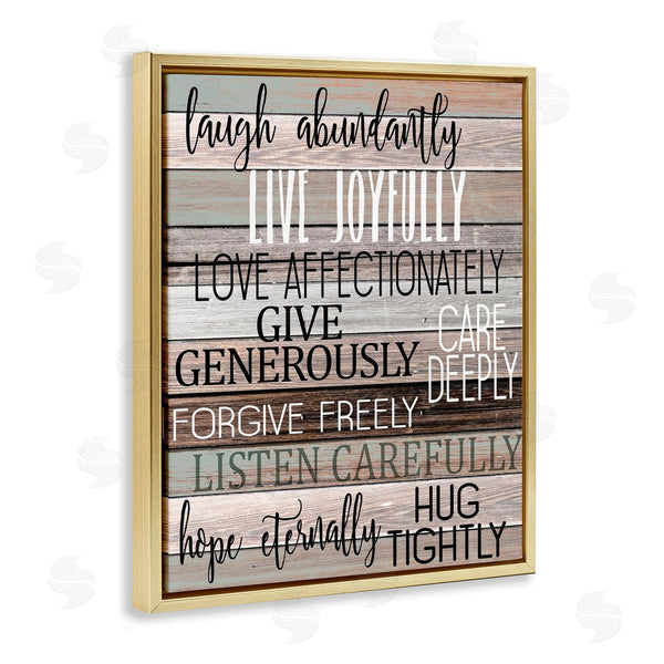 Stupell Industries Kim Allen | Rustic Live Joyfully Phrases