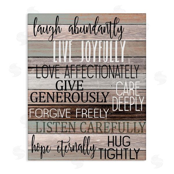 Stupell Industries Kim Allen | Rustic Live Joyfully Phrases