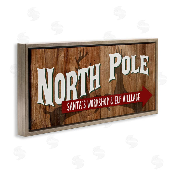 Stupell Industries Kim Allen | Rustic North Pole With Arrow Wall Art