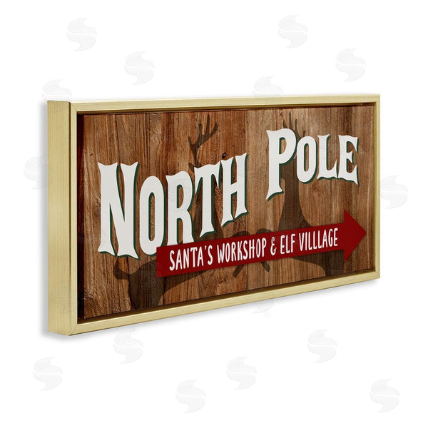Stupell Industries Kim Allen | Rustic North Pole With Arrow Wall Art