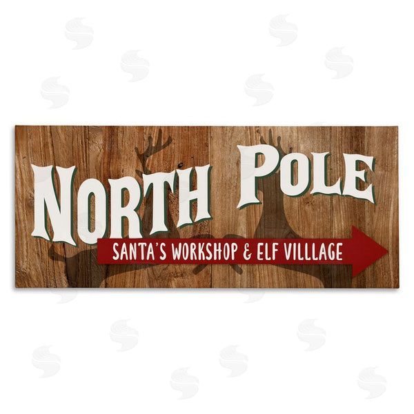 stupell industries Kim Allen | Rustic North Pole with Arrow Wall Art