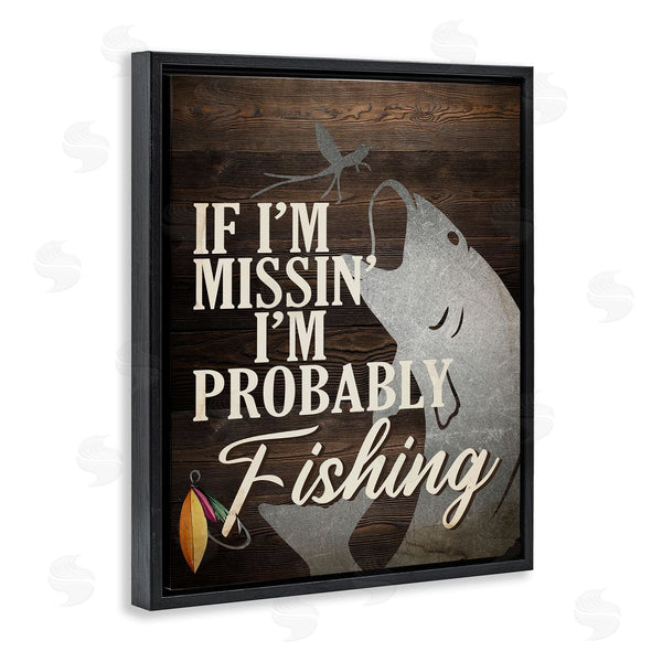 Stupell Industries Kim Allen | Rustic Probably Fishing Wall Art