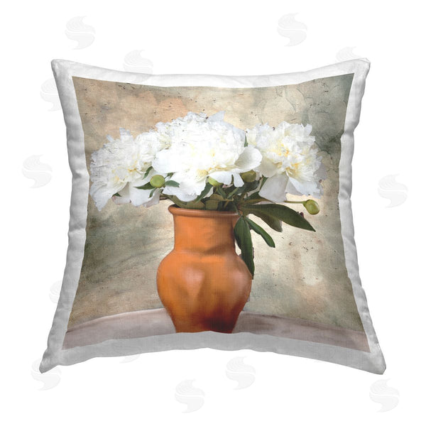 stupell industries Kim Allen | Rustic Terracotta Vase Printed Throw Pillow