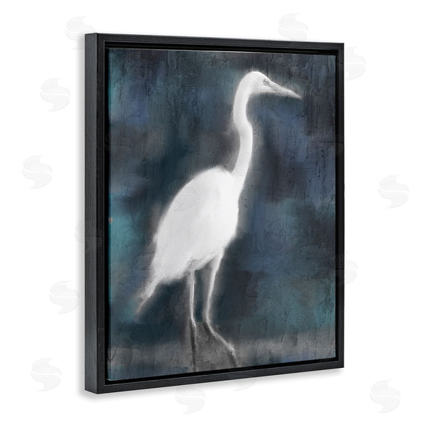 Stupell Industries Kim Allen | Rustic White Heron Rustic Distressed Scene Tall Bird Wall Art