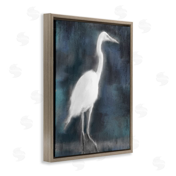 Stupell Industries Kim Allen | Rustic White Heron Rustic Distressed Scene Tall Bird Wall Art