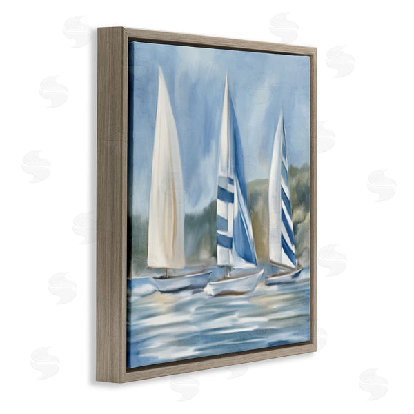 Stupell Industries Kim Allen | Sailboat Trio Drifting Wall Art