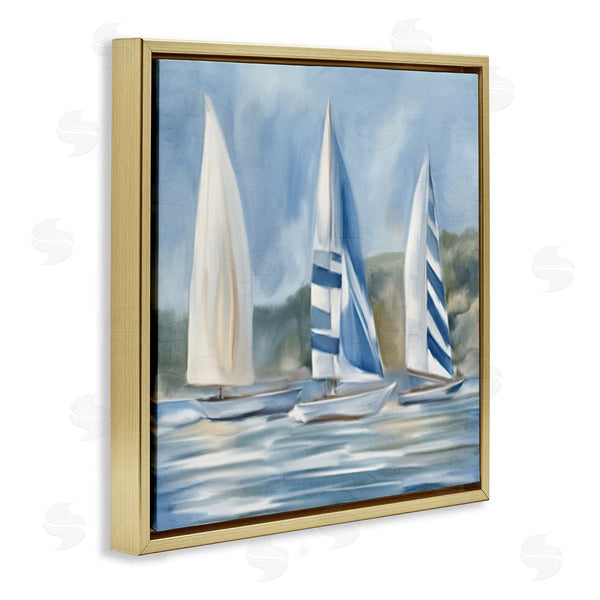 Stupell Industries Kim Allen | Sailboat Trio Drifting Wall Art